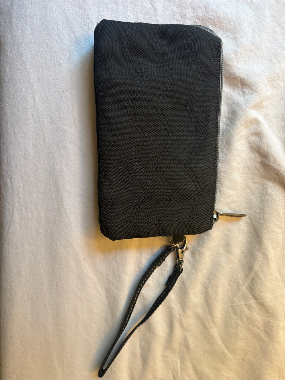 Thirty one Black Wristlet Clutch Wallet zipper 3 pocket